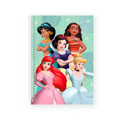 Caderno Universitário Capa Dura 1 matéria Culturama Princesas Magia 80 Folhas 27/2