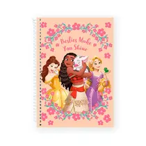 Caderno Universitário Capa Dura 1 matéria Culturama Princesas Magia 80 Folhas 27/4