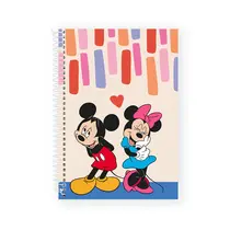 Caderno Universitário Capa Dura 1 matéria Culturama Mickey e Minnie Sweet 80 Folhas 27/2