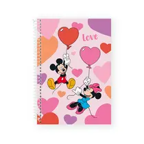 Caderno Universitário Capa Dura 1 matéria Culturama Mickey e Minnie Sweet 80 Folhas 27/3