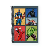 Caderno Universitário Capa Dura 1 matéria Culturama Vingadores 80 Folhas 27/3