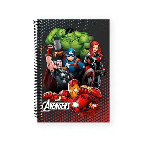Caderno Universitário Capa Dura 1 matéria Culturama Vingadores 80 Folhas 27/4