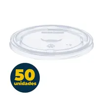 TAMPA PLASTICA PARA COPO TERMICO 180ML 050 UN COM FURO 20 PCT