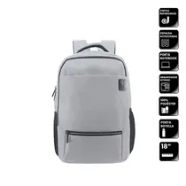 Mochila Executiva Notebook G Unicross Com Porta USB Cinza 62.3602.2