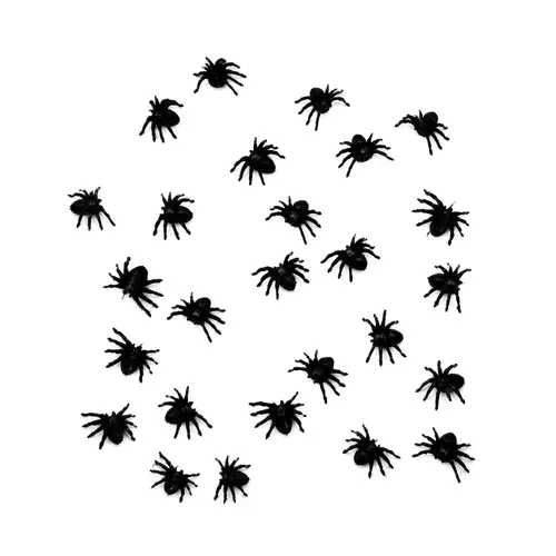 MINI ARANHAS PRETA PACOTE C/25 UN HALLOWEEN 10 PCT