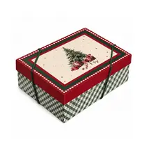 Caixa Presente Retangular Tampa Cromus Charm Árvore 46x33x14cm