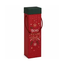 Caixa Presente Bebida Cromus Boas Festas 33x8x8cm