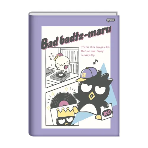 Caderno Universitário Capa Dura Costurado Jandaia Hello Kitty e Amigos 1 matéria 80 Folhas 27/3