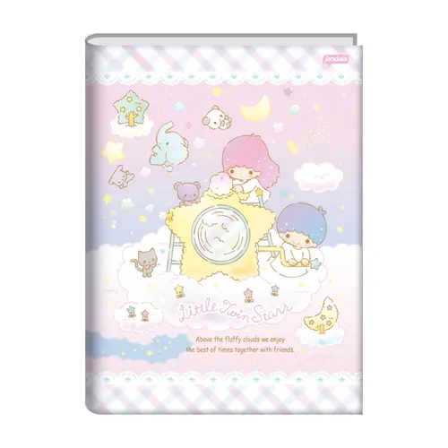Caderno Universitário Capa Dura Costurado Jandaia Hello Kitty e Amigos 1 matéria 80 Folhas 27/4