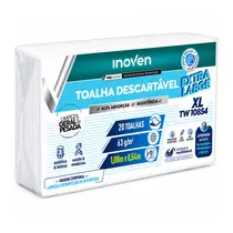 TOALHA DESCARTAVEL XL 108MX54CM 63G WIPER 20UN 10 PCT