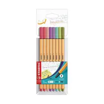 Caneta Porosa Stabilo Point 88 8 Cores 0,4mm Estojo com 8 cores 88/8-04