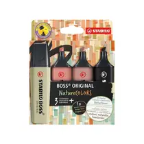 Marca Texto Stabilo Boss NatureColors Estojo 4 Cores 70/4-2-3