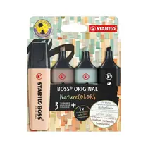 Marca Texto Stabilo Boss NatureColors Estojo 4 Cores 70/4-2-5