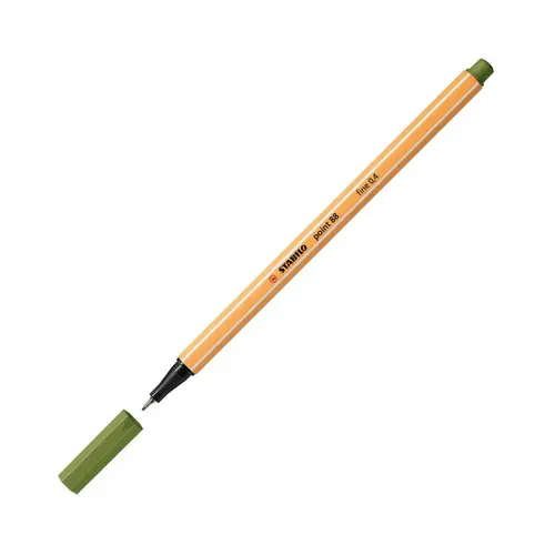 Caneta Porosa Stabilo Point 88 Verde Musgo 0.4mm 88/35