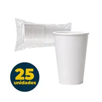 Copo Térmico Papel Copobras 120ml Branco Pacote com 25 Unidades