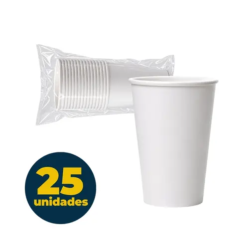 COPO TERMICO PAPEL 120 ML BRANCO 025 UN COPOBRAS 12 PCT