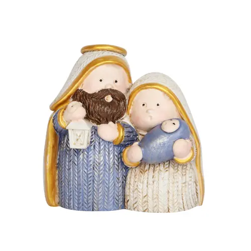 Presépio Resina Natal Sagrada Família 6x5,5x3cm