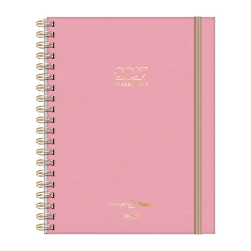 AGENDA ESP 17,5X24,2CM JANDAIA PLANEJAMENTO OFFICE ROSA 2027