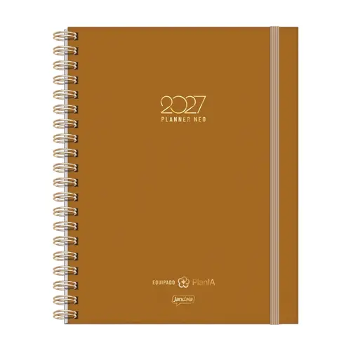 Agenda Planner Espiral Jandaia Neo Office Collection Caramelo 2027 17,5x24,2cm