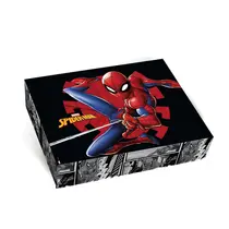 CAIXA PRESENTE RET C/TAMPA E FUNDO G 30CMX6CMX24CM CROMUS SPIDER MAN 10 UN