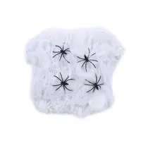 Teia Branca Cromus Halloween com 4 Aranhas 60g