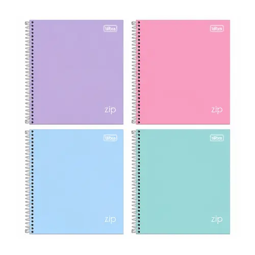 Caderno Universitário Capa Dura Tilibra Zip Colors 1 matéria 80 Folhas