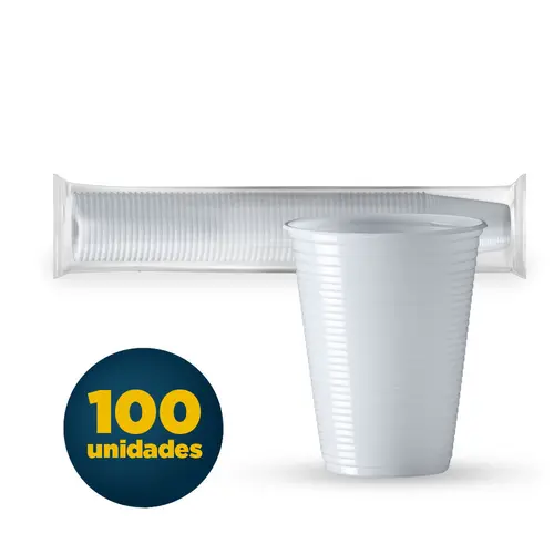 COPO PLASTICO 200 ML BRANCO 100 UN NORM 10 PCT