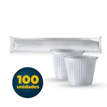 COPO PLASTICO 050 ML BRANCO 100 UN NORM 10 PCT