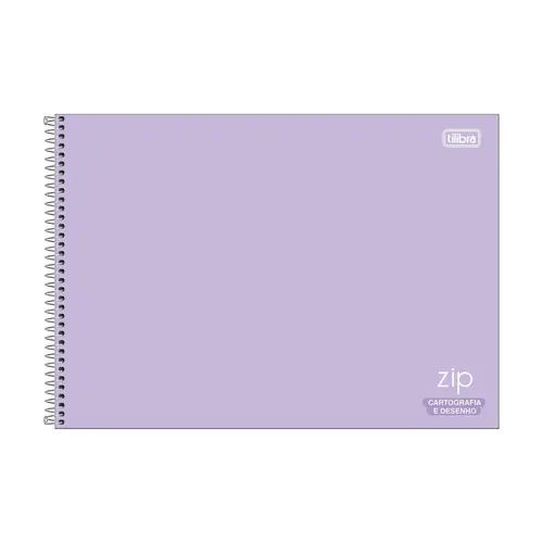 Caderno Desenho Cartografia Espiral Capa Dura Tilibra Zip Colors 275mm x 200mm 80 Folhas 27/1