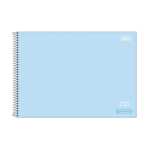 Caderno Desenho Cartografia Espiral Capa Dura Tilibra Zip Colors 275mm x 200mm 80 Folhas 27/4