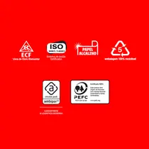 Papel Sulfite para Organização Azul Chamex A4 75g 210mm x 297mm 500 Folhas
