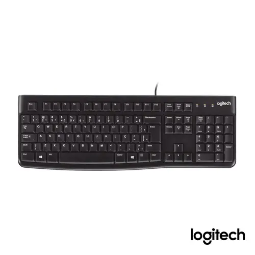 Teclado com Fio USB Logitech K120 Preto