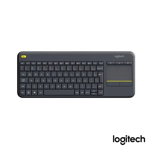 Teclado Sem Fio Logitech K400 Plus TV com Touchpad Integrado, Conexão USB e Pilhas Inclusas
