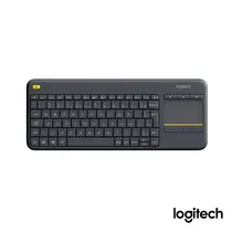Teclado Sem Fio Logitech K400 Plus TV com Touchpad Integrado, Conexão USB e Pilhas Inclusas