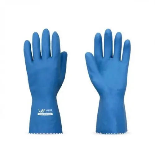 Luva Látex Verniz Silver Azul Pequena