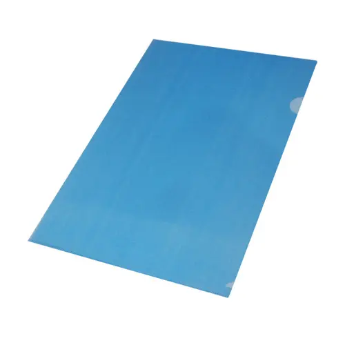 Pasta L Transparente Ofício 220mm x 330mm 0.15 micras Azul