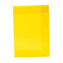 Pasta Aba e Elástico PP Ofício 235mmx335mm Transparente Amarela