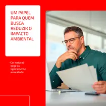 Papel Sulfite Sustentável Reciclado Chamex Eco A4 75g 210x297mm 500 Folhas