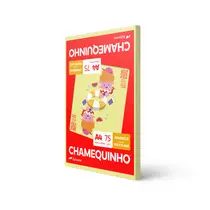 Papel Sulfite Chamequinho Amarelo A4 75g 210x297mm Uso Escolar Artístico Profissional 100 Folhas