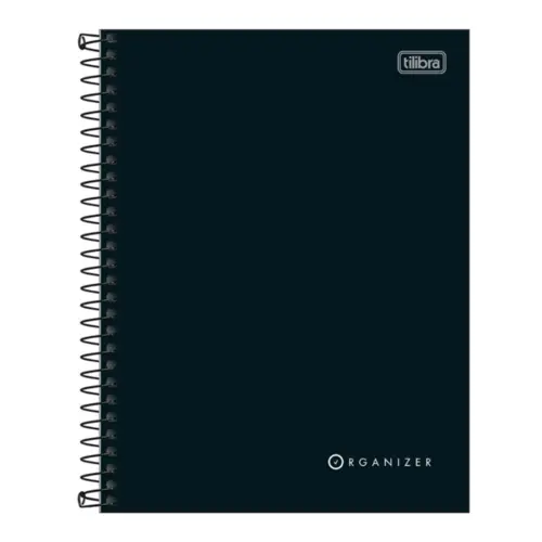 Caderno Executivo Universitário Tilibra Organizer 80 Folhas 177x240mm Capa Dura Espiral Pautado