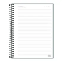Caderno Executivo Universitário Tilibra Organizer 80 Folhas 177x240mm Capa Dura Espiral Pautado