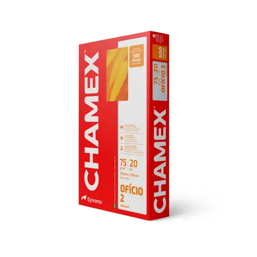 Papel Sulfite Ofício 2 75g 216mmx330mm Chamex Profissional 500 Folhas