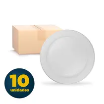 Prato Plástico Tamanho 21 com 10 Unidades