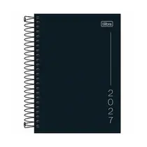 Agenda Espiral 11,7cm x 16,4cm Tilibra Pepper Preta 2027