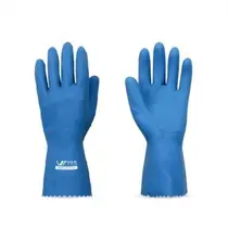 Luva Látex Verniz Silver Azul Grande