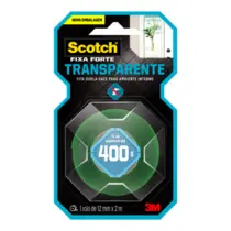 Fita Dupla Face Transparente 12mm x 2m Fixa Forte Scotch