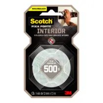 Fita Dupla Face Espuma 12mm x 1,5m Fixa Forte Scotch
